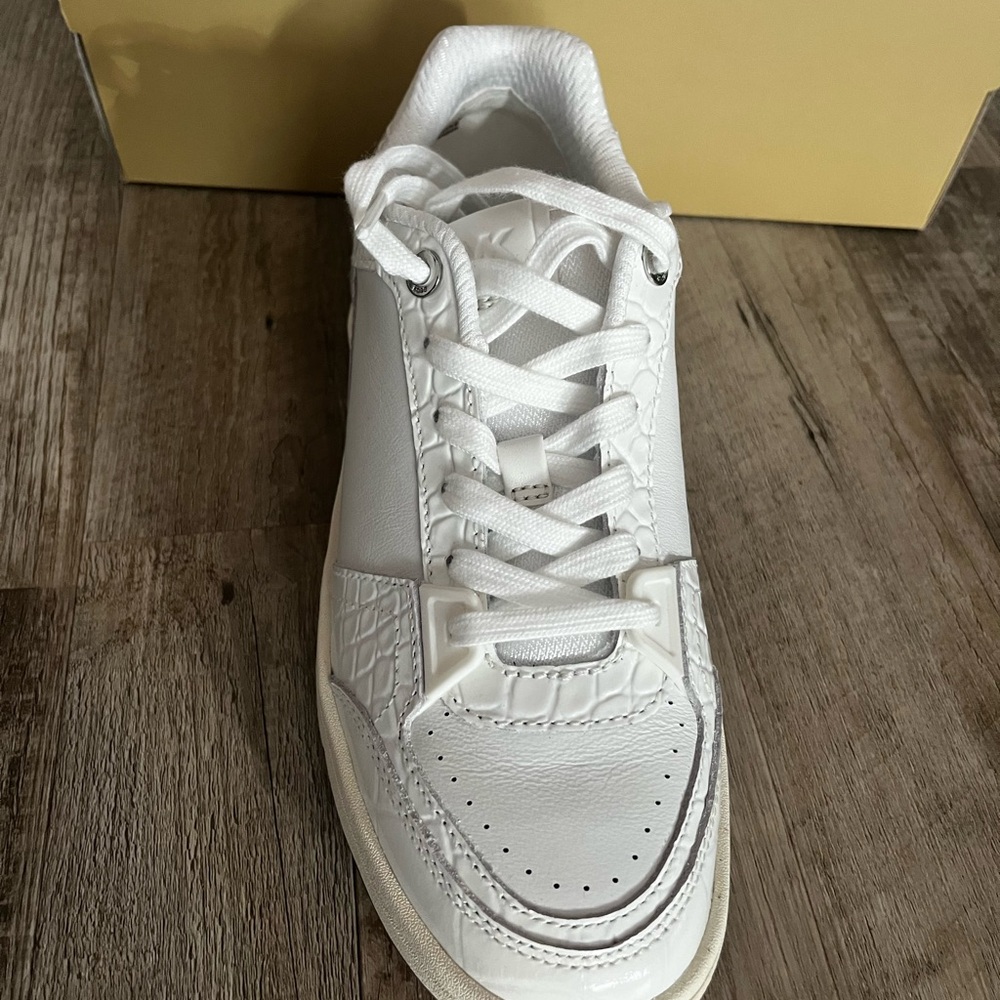 Michael Kors Optic White Rebel Leather Sneakers - Picture 6 of 7
